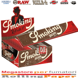 Cartine Smoking Brown KS Slim – 50 Libretti Non Sbiancate –