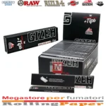 Cartine Gizeh Black King Size Slim Lunghe e Filtri in Carta + Tips Da 26 Llibretti