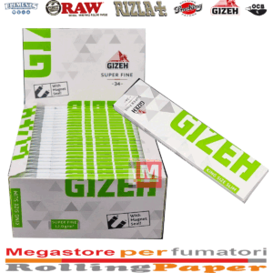 Cartine Gizeh Super Fine Lunghe King Size Slim Magnetico