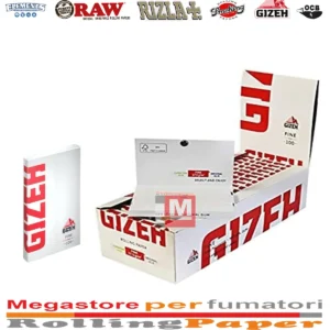 Scatola cartine Gizeh red doppie corte combustione lenta
