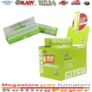 Cartine Gizeh Super Fine Extra Slim Corte Verdi – 50 Libretti