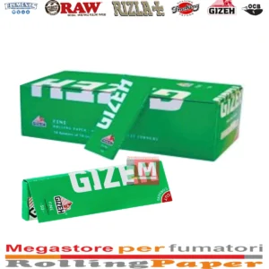 Cartine Gizeh Fine Verde Extra Slim Corte – 50 Libretti
