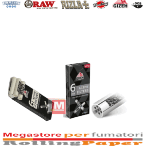 Filtri Gizeh extra slim 6mm aromatizzati carboni attivi 10 scatoline