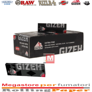 Cartine Gizeh Black Corte Extra Fine – 50 Libretti