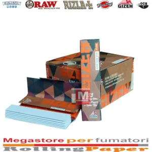 CARTINE GIZEH DUO SLIM PURE LUNGHE KING SIZE E FILTRI IN CARTA 25 LIBRETTI