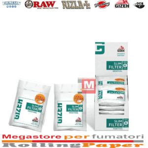 Filtri Gizeh menthol slim 6mm 10 bustine 120 filtrini