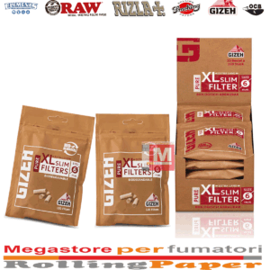 Filtri Gizeh pure slim 6mm XL lunghi 10 bustine 120 filtrini