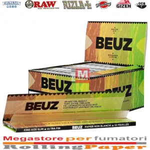 Cartine Beuz King Size Brown Marrone Lunghe Rolling paper Total 50 Libretti