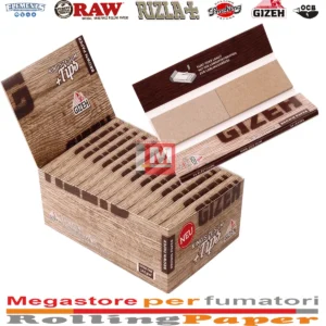 Cartine Gizeh Brown Fine King Size Lunghe e Filtri in Carta + Tips