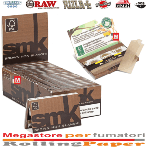 Cartine Smoking Brown – Doppie Corte Regular Non Sbiancate – 25 Libretti